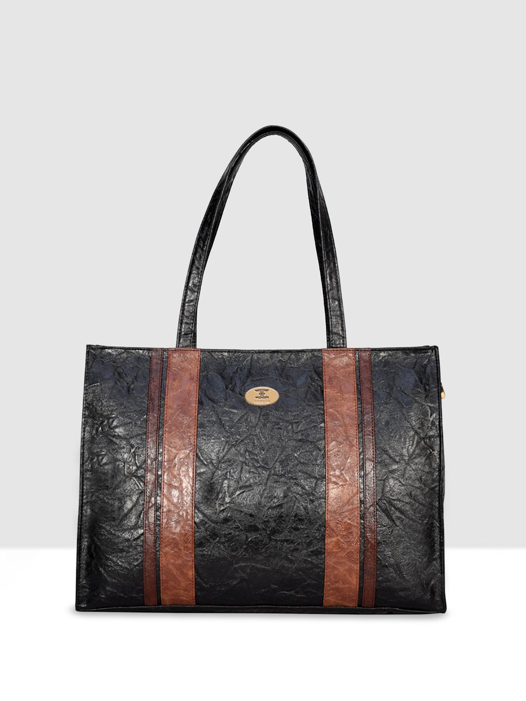 

ESBEDA Women Textured Structured Shoulder Bag, Black