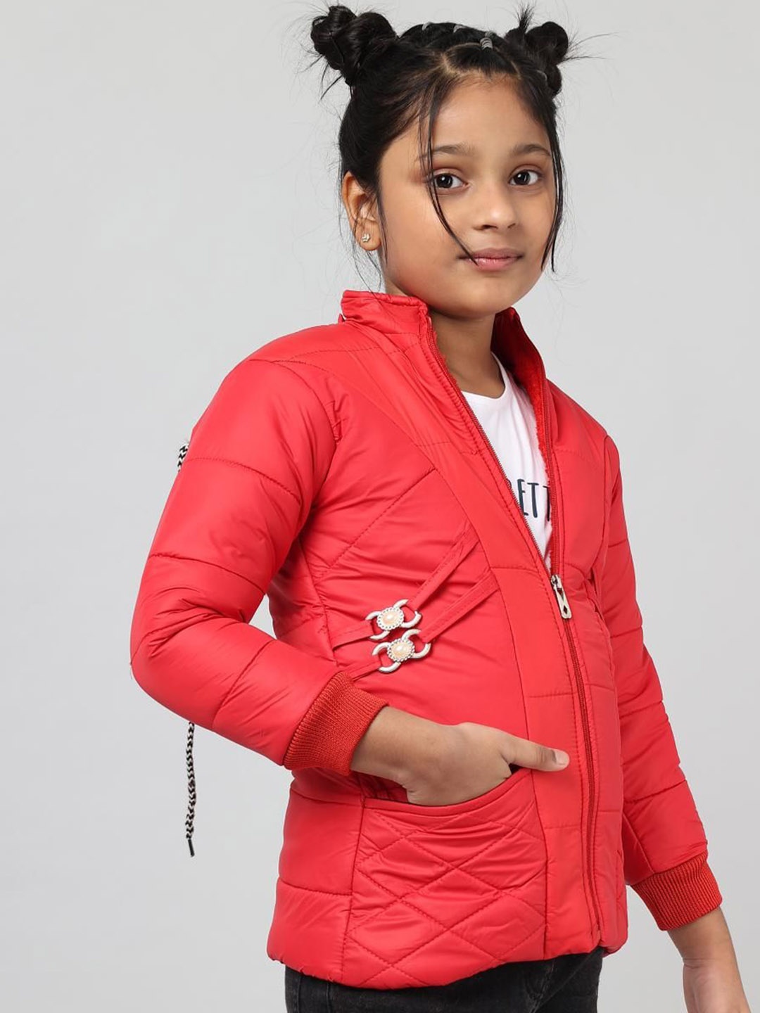 

Anixa Girls Lightweight Jacket, Red