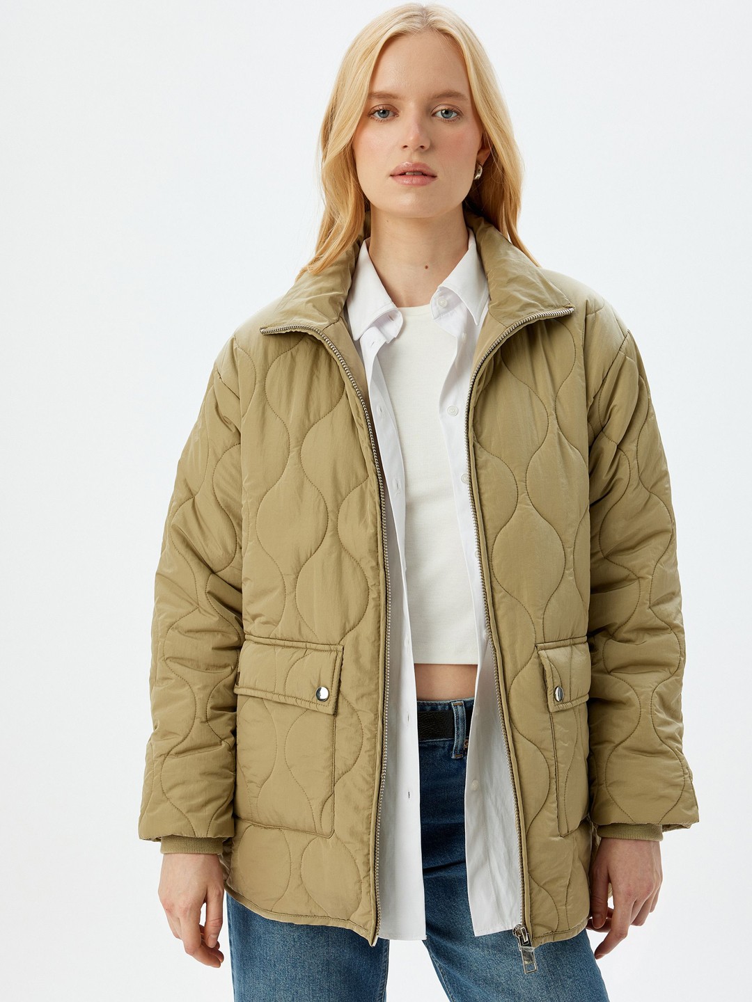 

Koton Women Woven Jacket, Green