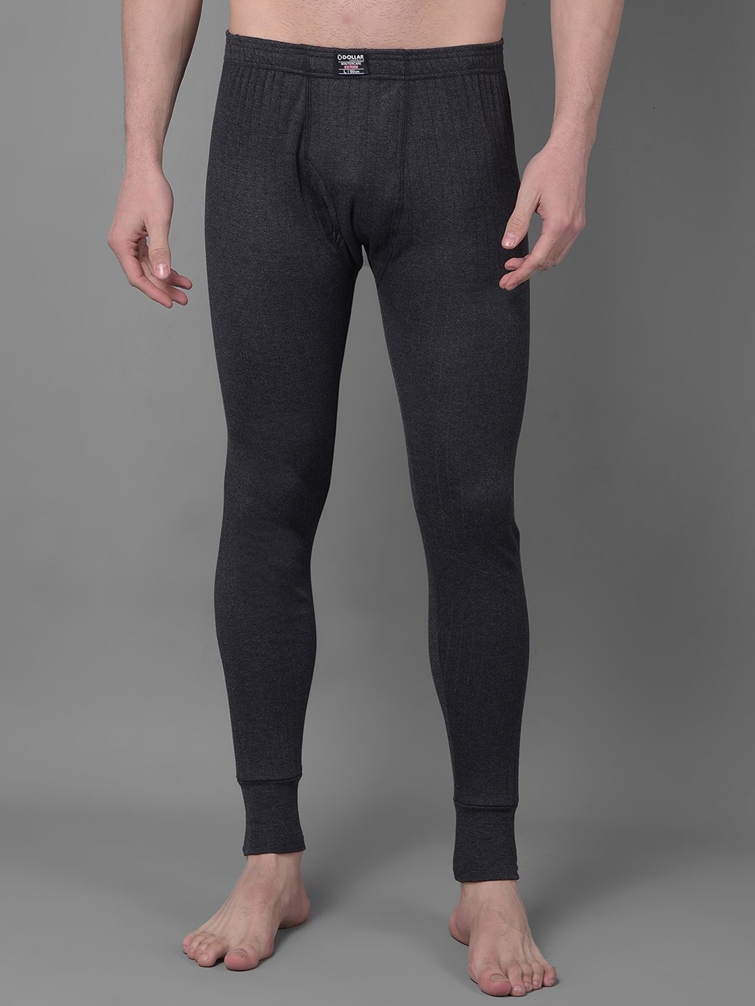 

Dollar Men Ribbed Thermal Bottoms, Black