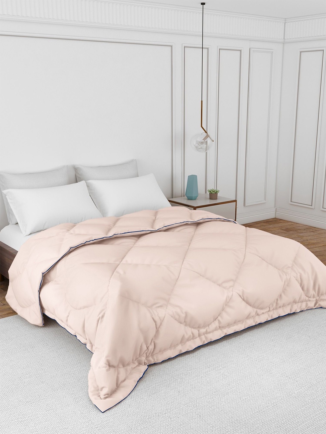 

LABHAM Casper Peach-Coloured Microfiber Heavy Winter 300 GSM Double Bed Comforter
