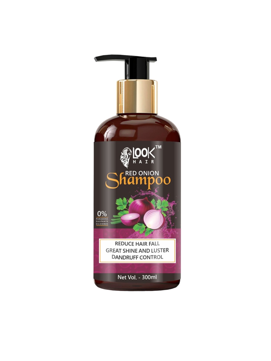 

LOOK HAIR Red Onion Anti Dandruff Shampoo For Hair Growth - 300 ml