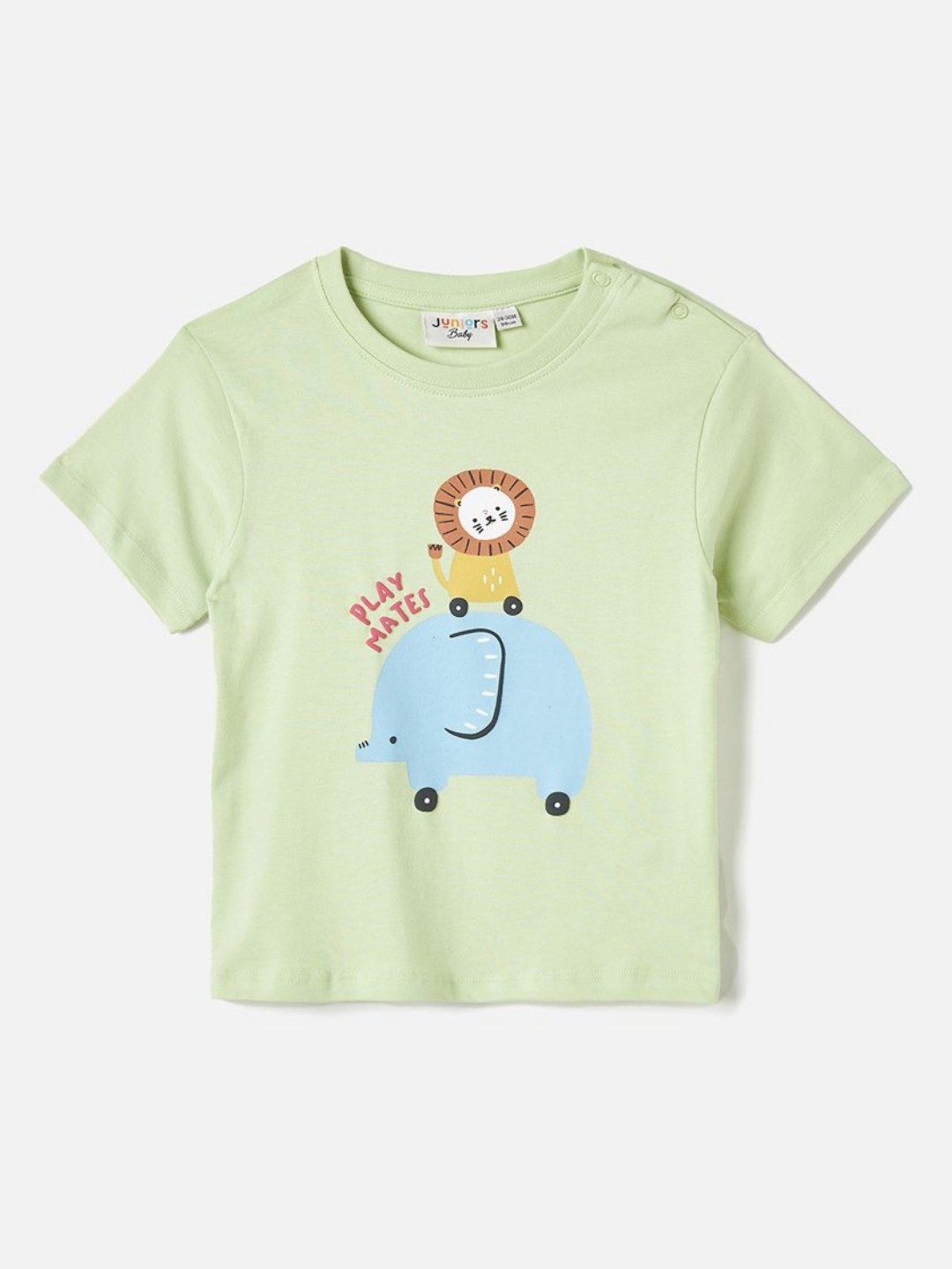 

Juniors by Babyshop Boys Graphic Printed Round Neck Cotton T-shirt, Green