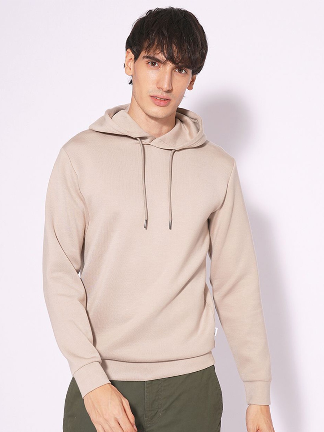 

SELECTED Men Hooded Pullover Sweatshirt, Beige