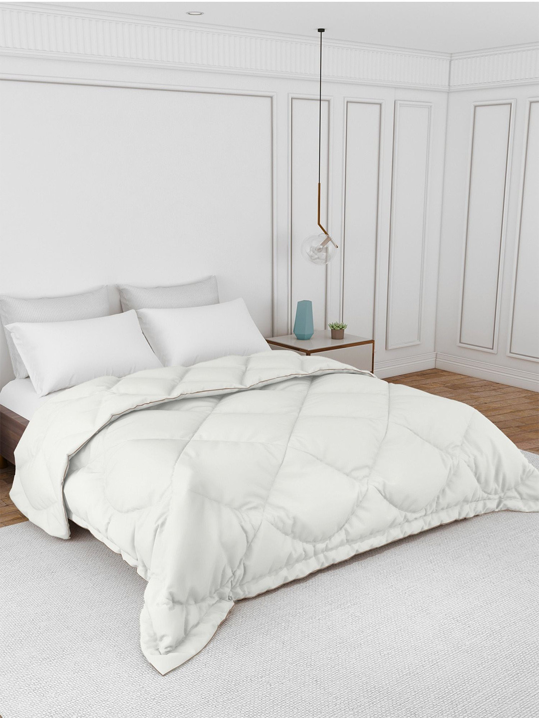 

LABHAM Casper White Microfiber Heavy Winter 300 GSM Double Bed Comforter