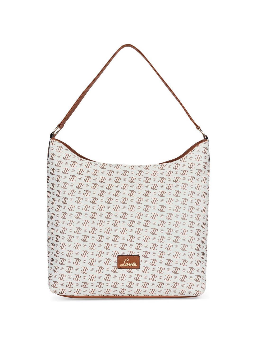 

Lavie Women Brand Logo Printed Structured Shoulder Bag, Off white