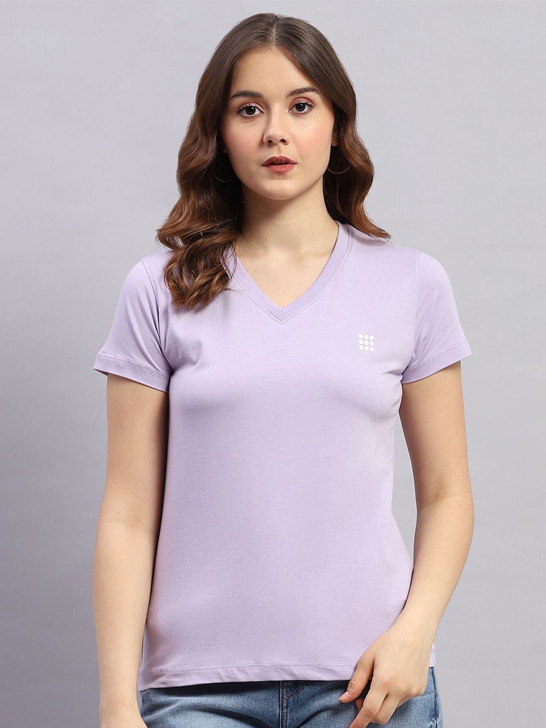 

rock.it Women V-Neck Regular Top, Lavender