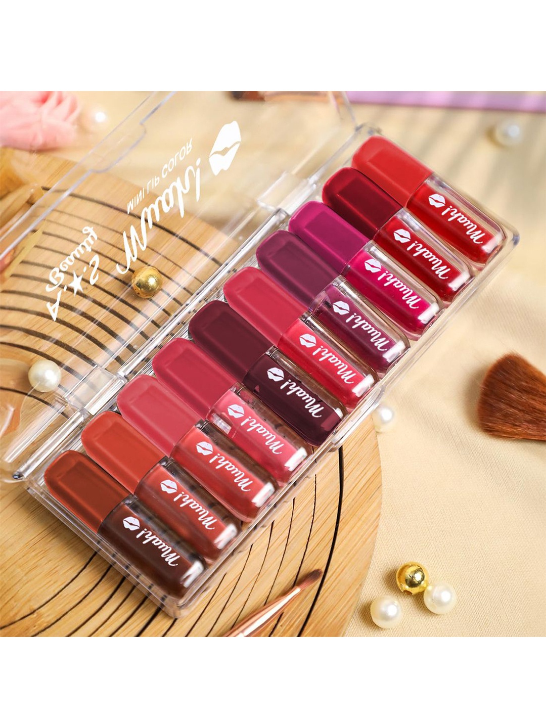 

A.D.S Set Of 10 Long Lasting Liquid Lipstick -10 g Each - Shade - A, Red