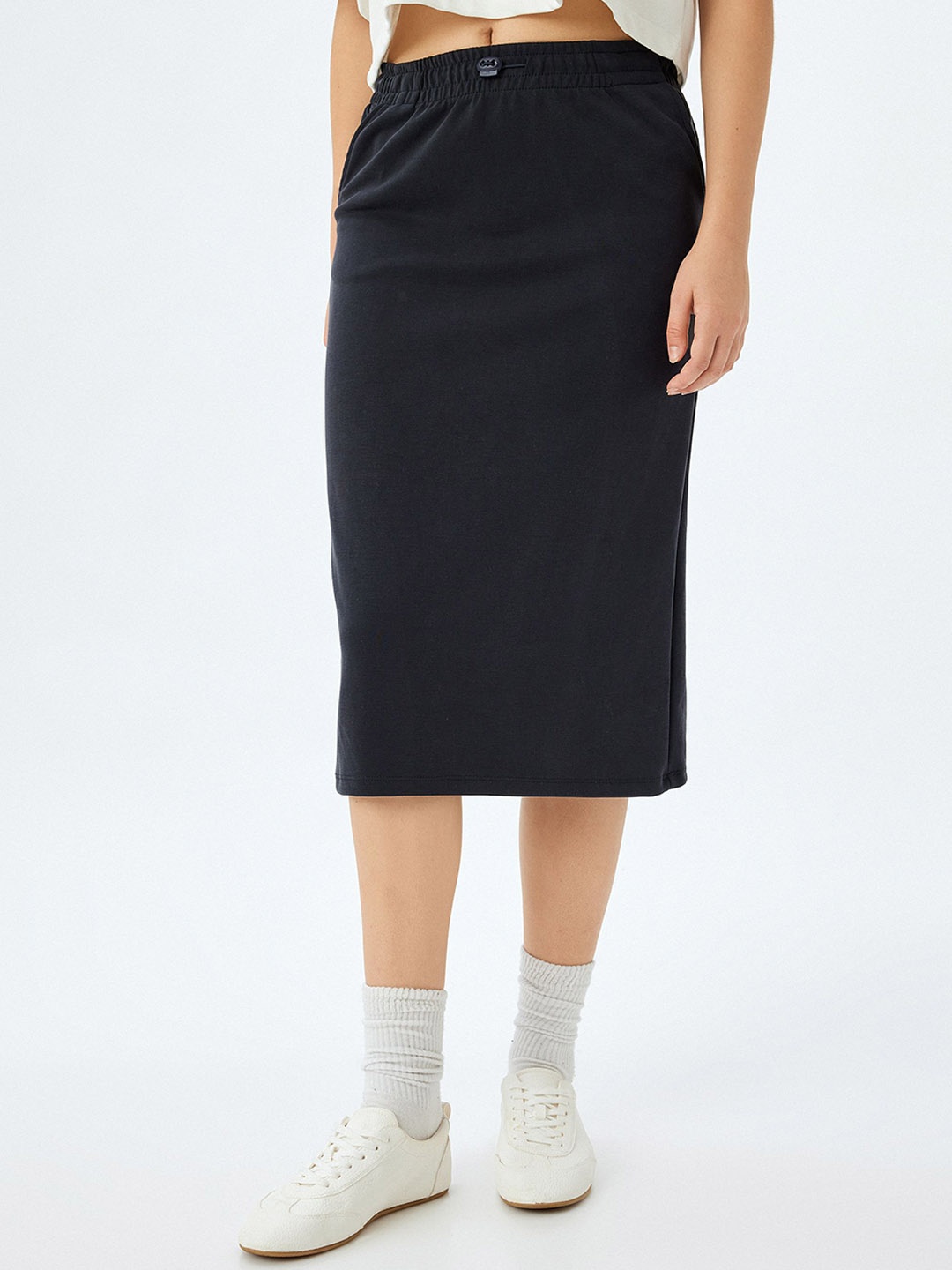 

Koton Women Midi-Length A-Line Skirt, Black