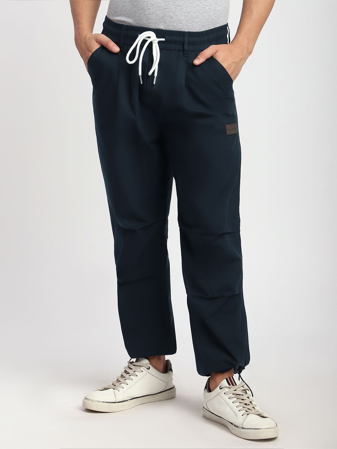 

Beyoung Men Slant Pocket Cotton Trouser, Blue