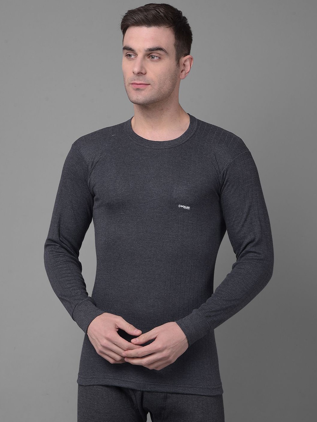 

Dollar Men Cotton Thermal Top, Black