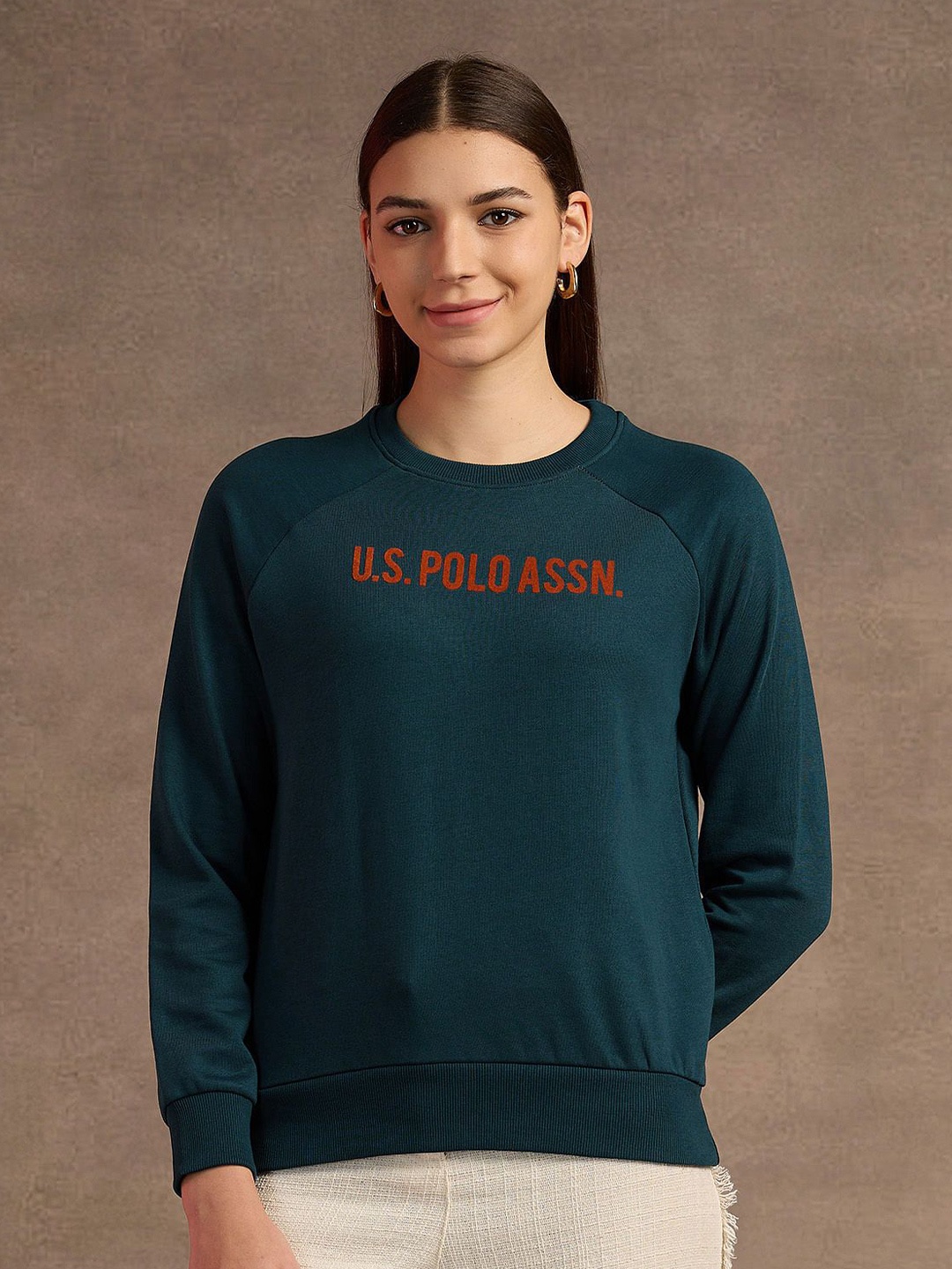 

U.S. Polo Assn. Women Women Printed Sweatshirt, Teal