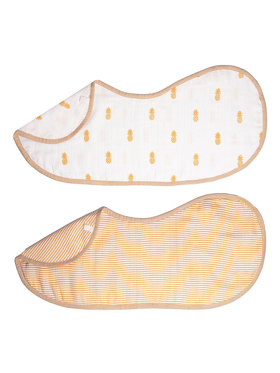 

Masilo Kids Pack Of 2 Cotton Printed Bibs, Yellow