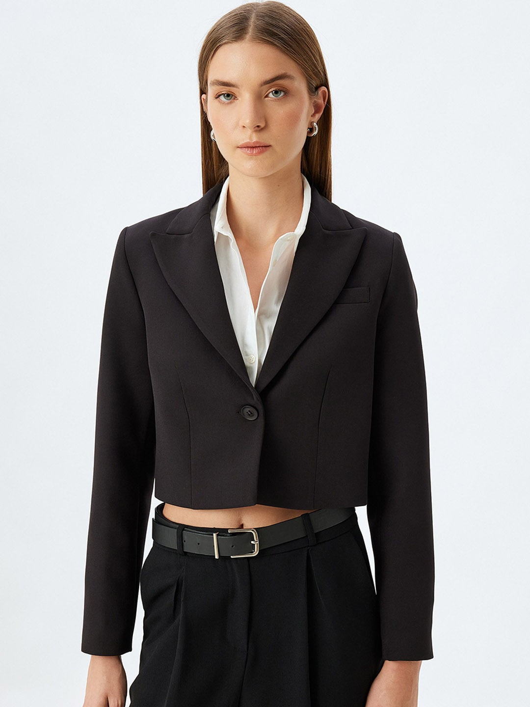 

Koton Women Woven Jacket, Black