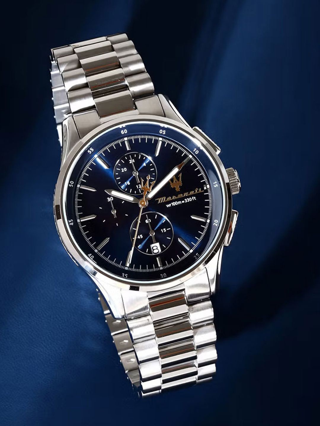 

Maserati Men Dial & Stainless Steel Straps Analogue Multi Function Watch R8873624004, Blue