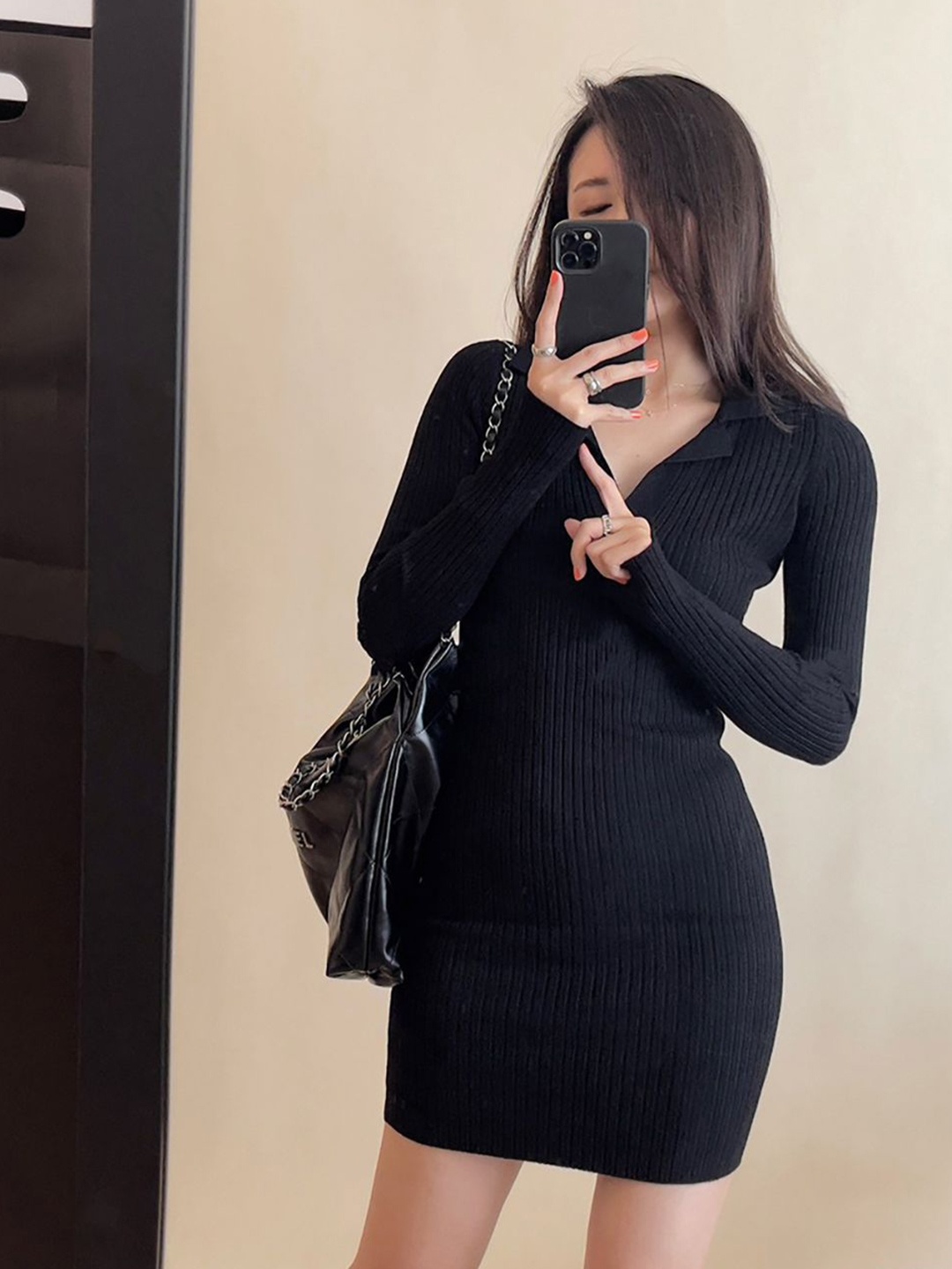 

StyleCast x Revolte Women Scuba Bodycon Dress, Black