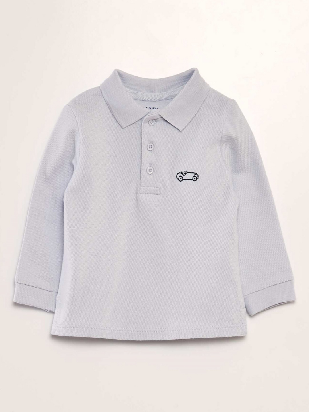 

KIABI Boys Solid Polo Collar Cotton T-shirt, Grey