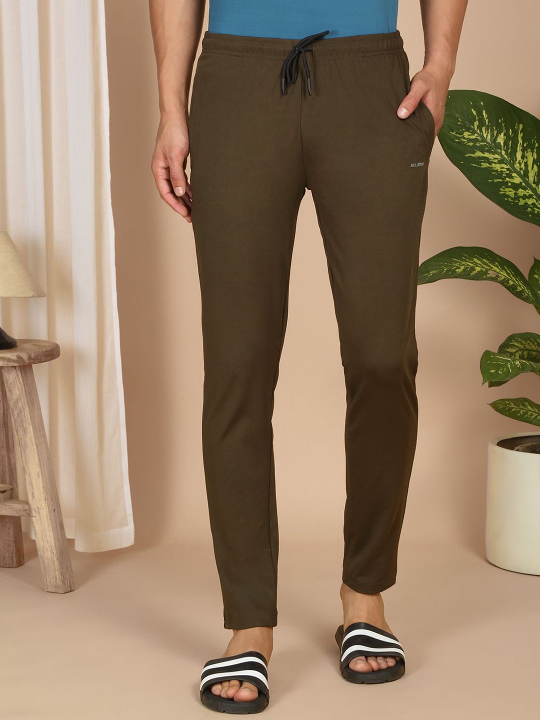 

Sweet Dreams Men Mid-Rise Lounge pant, Olive