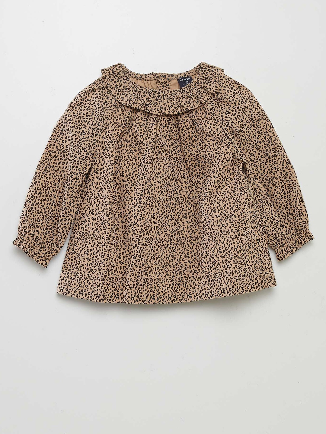 

KIABI Girls Opaque Printed Casual Shirt, Beige