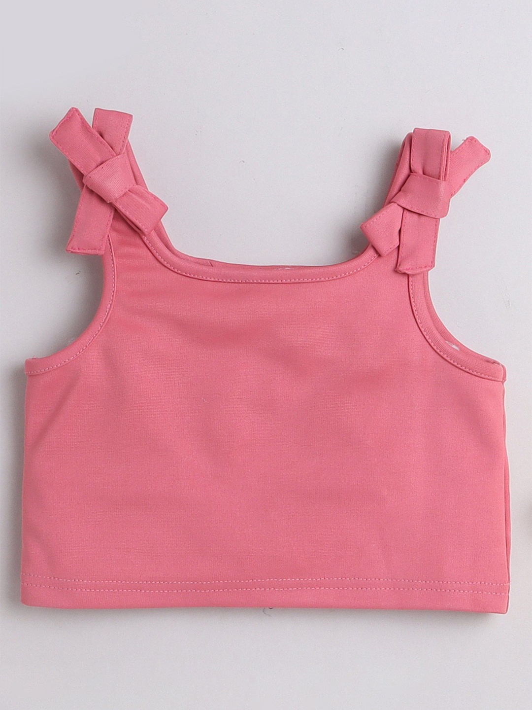 

taffykids Girls Square Neck Tank Crop Top, Pink