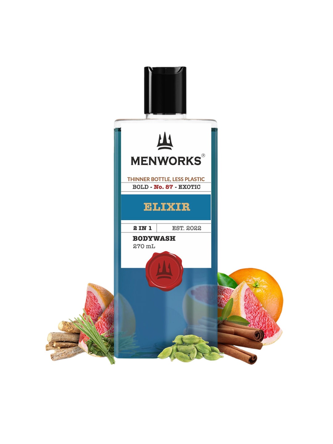 

Menworks Elixir 2 In 1 Body Wash - 270 ml, Transparent