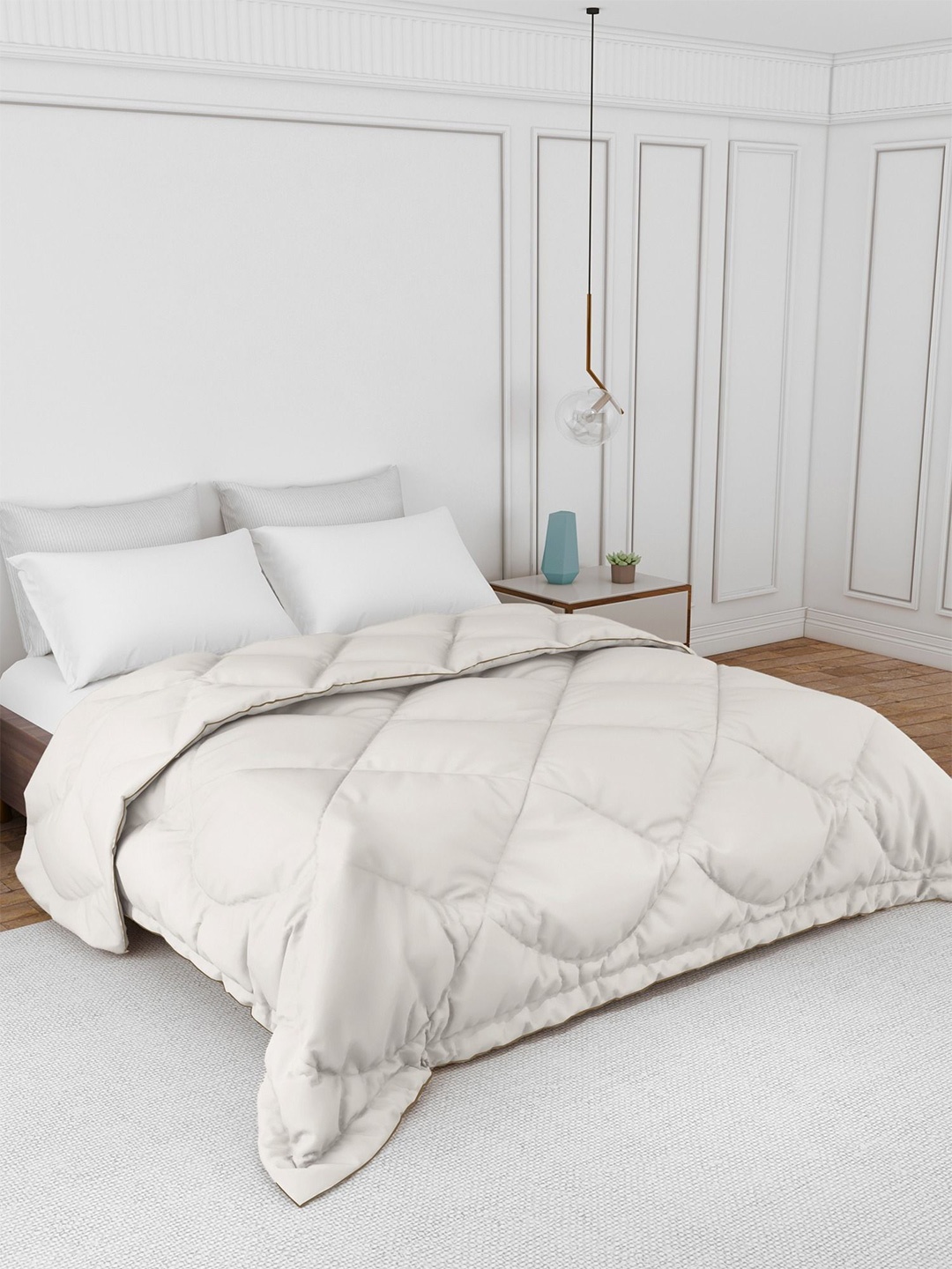 

LABHAM Casper Off White Microfiber Heavy Winter 300 GSM Single Bed Comforter