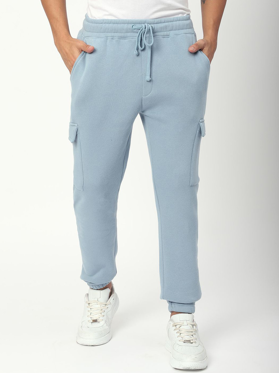 

R&B Men Mid Rise Joggers, Blue