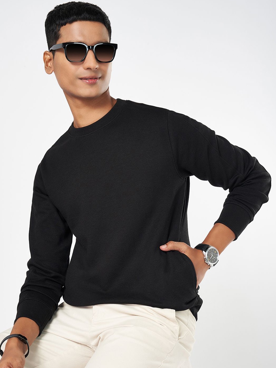 

BYFORD by Pantaloons Men Sweatshirt, Black