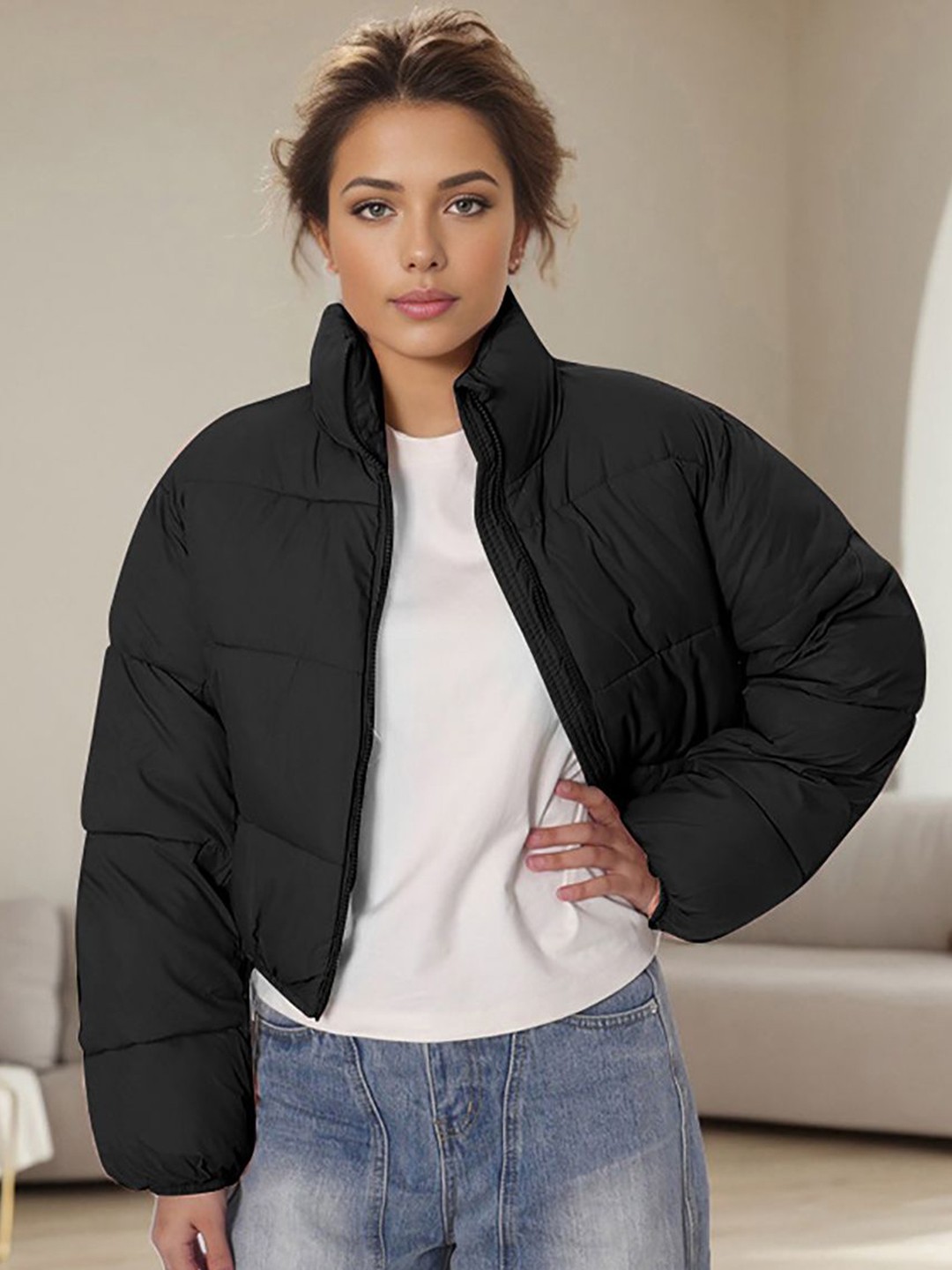 

StyleCast x Revolte Women Puffer Jacket, Black