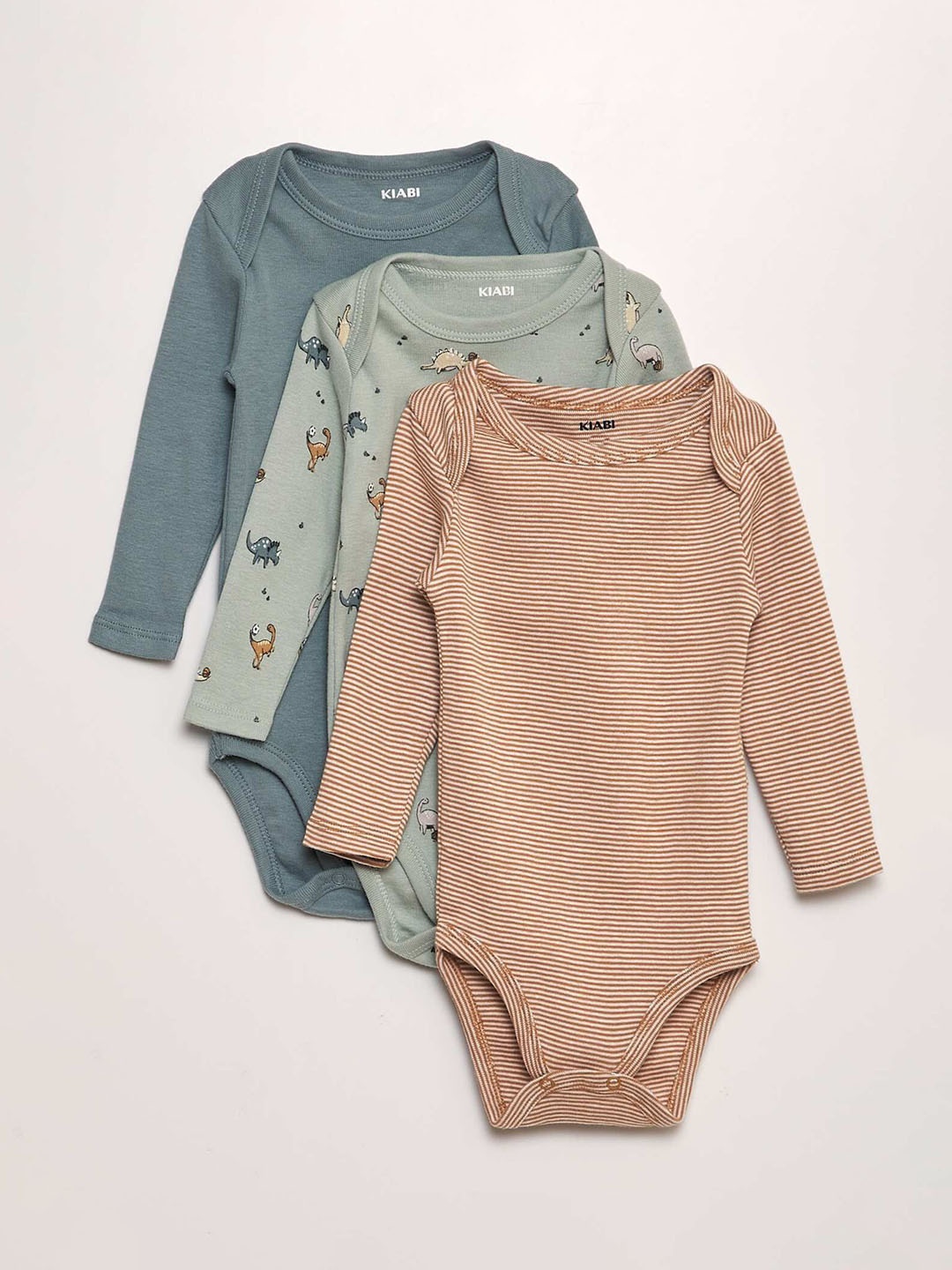 

KIABI Girls Printed Cotton Bodysuit, Grey