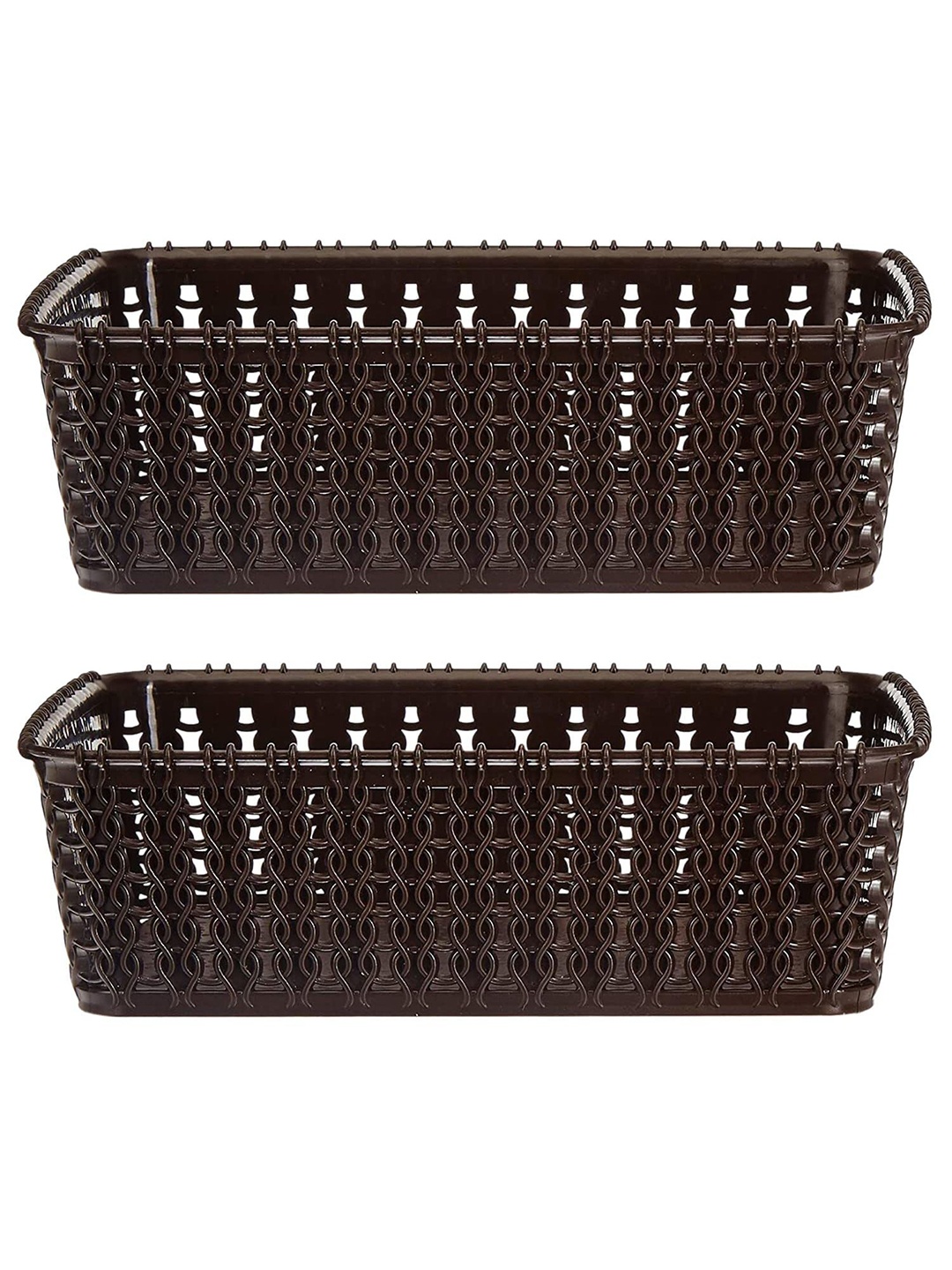 

Kuber Industries Brown 2 Pieces Basket Organisers