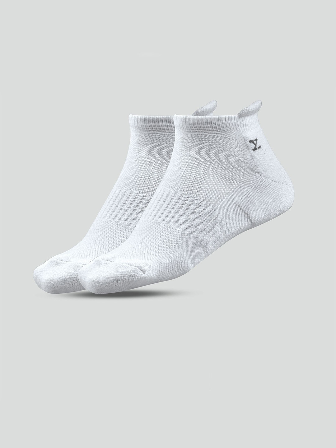 

XYXX Men Pack Of 2 Ankle Length Cotton Socks, White