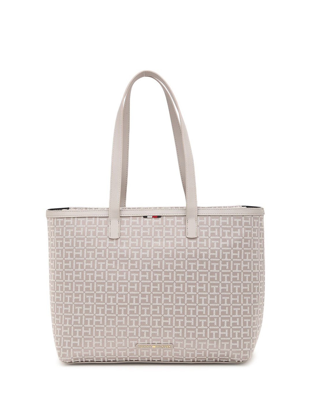 

Tommy Hilfiger Women Brand Logo Printed Shopper Shoulder Bag, Lavender