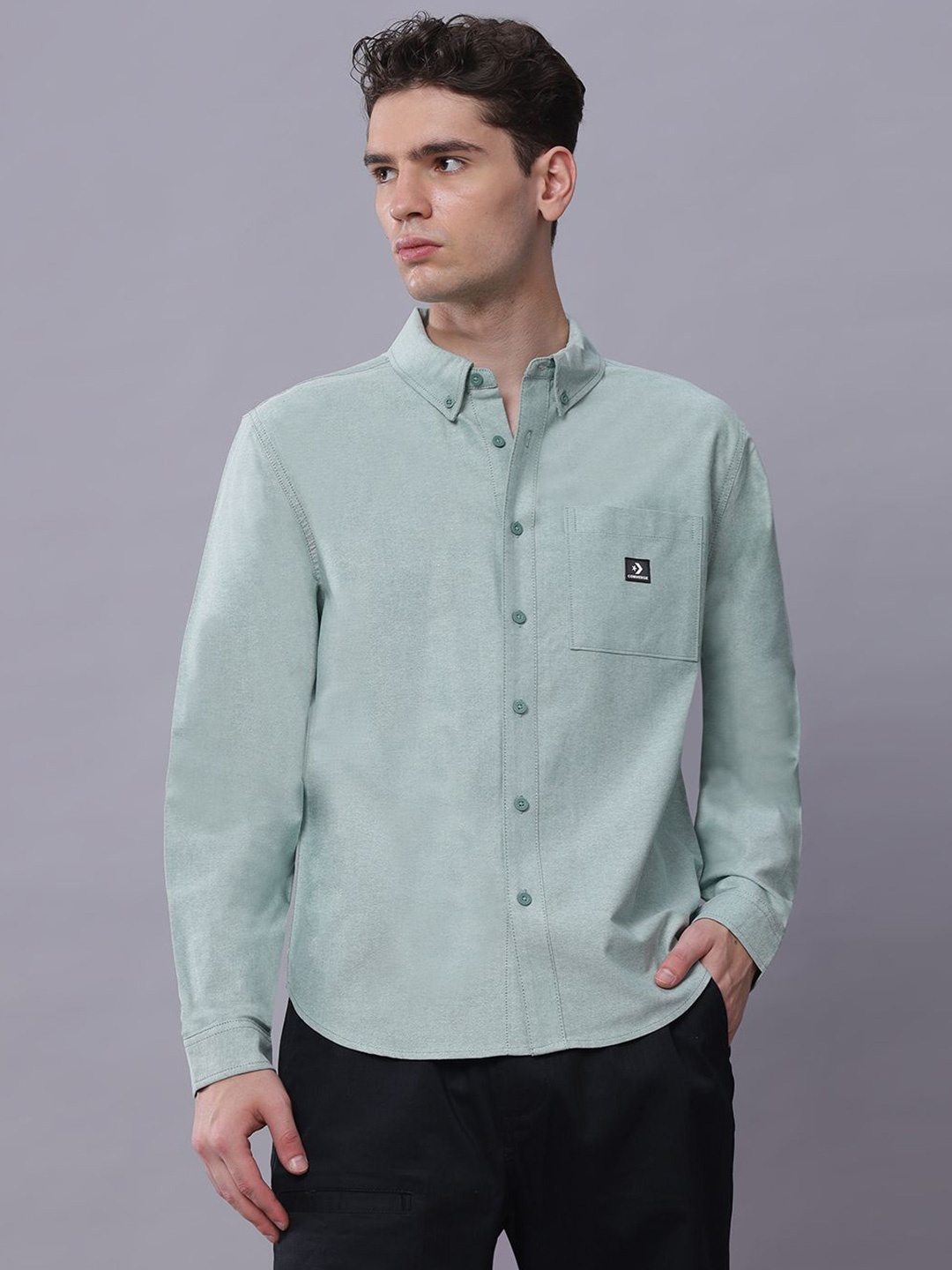 

Converse Men Oxford Shirt, Teal