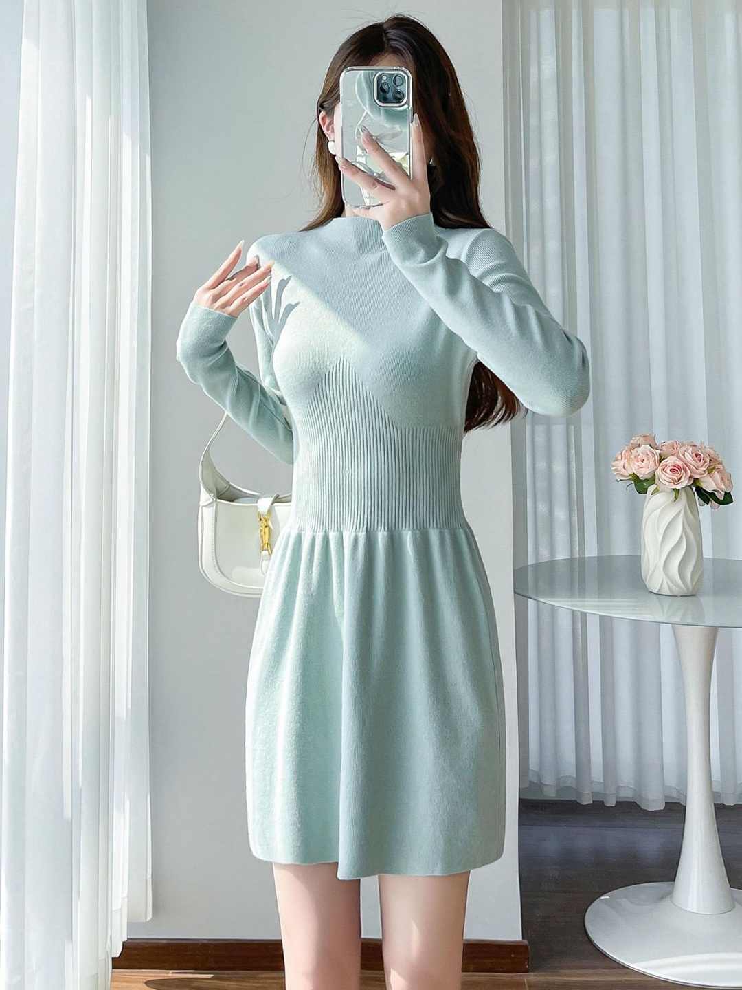 

StyleCast x Revolte Women Boat Neck Fit & Flare Dress, Green