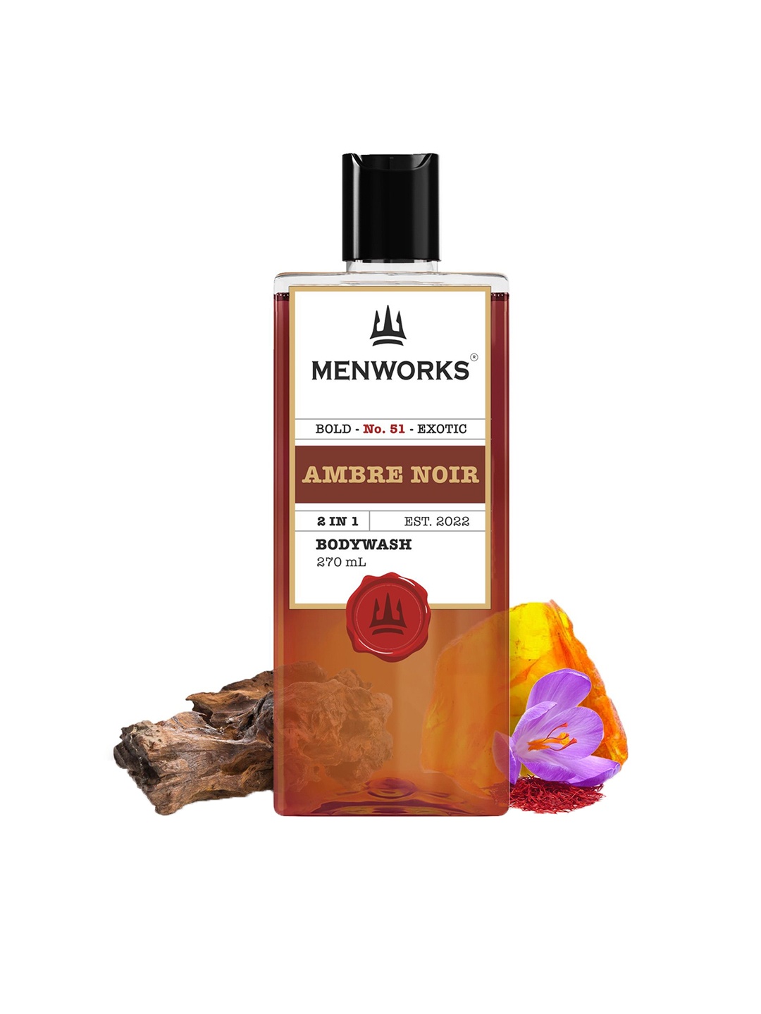 

Menworks Ambre Noir 2 In 1 Body Wash - 270 ml, Transparent