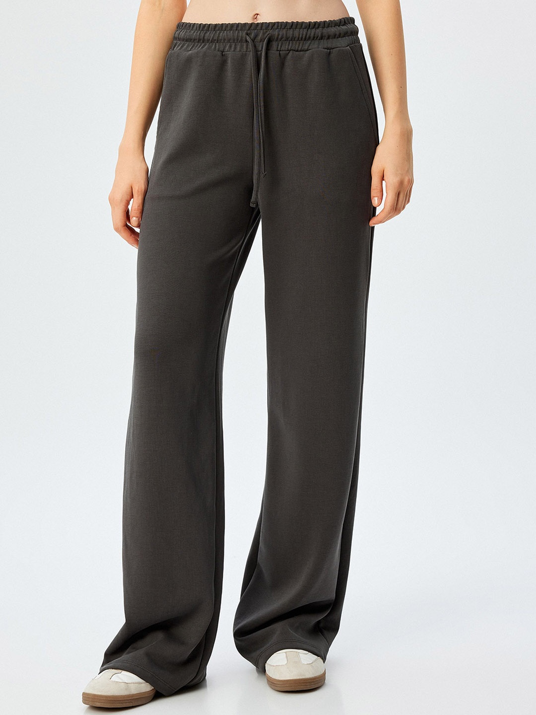 

Koton Women Regular Fit Mid-Rise Track Pants, Grey