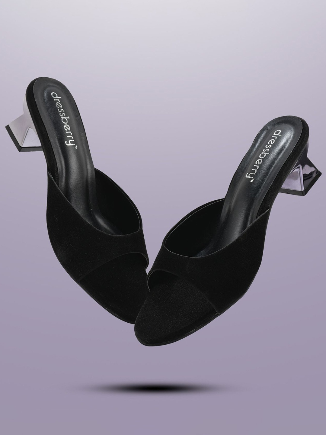 

DressBerry Women Block Mules, Black