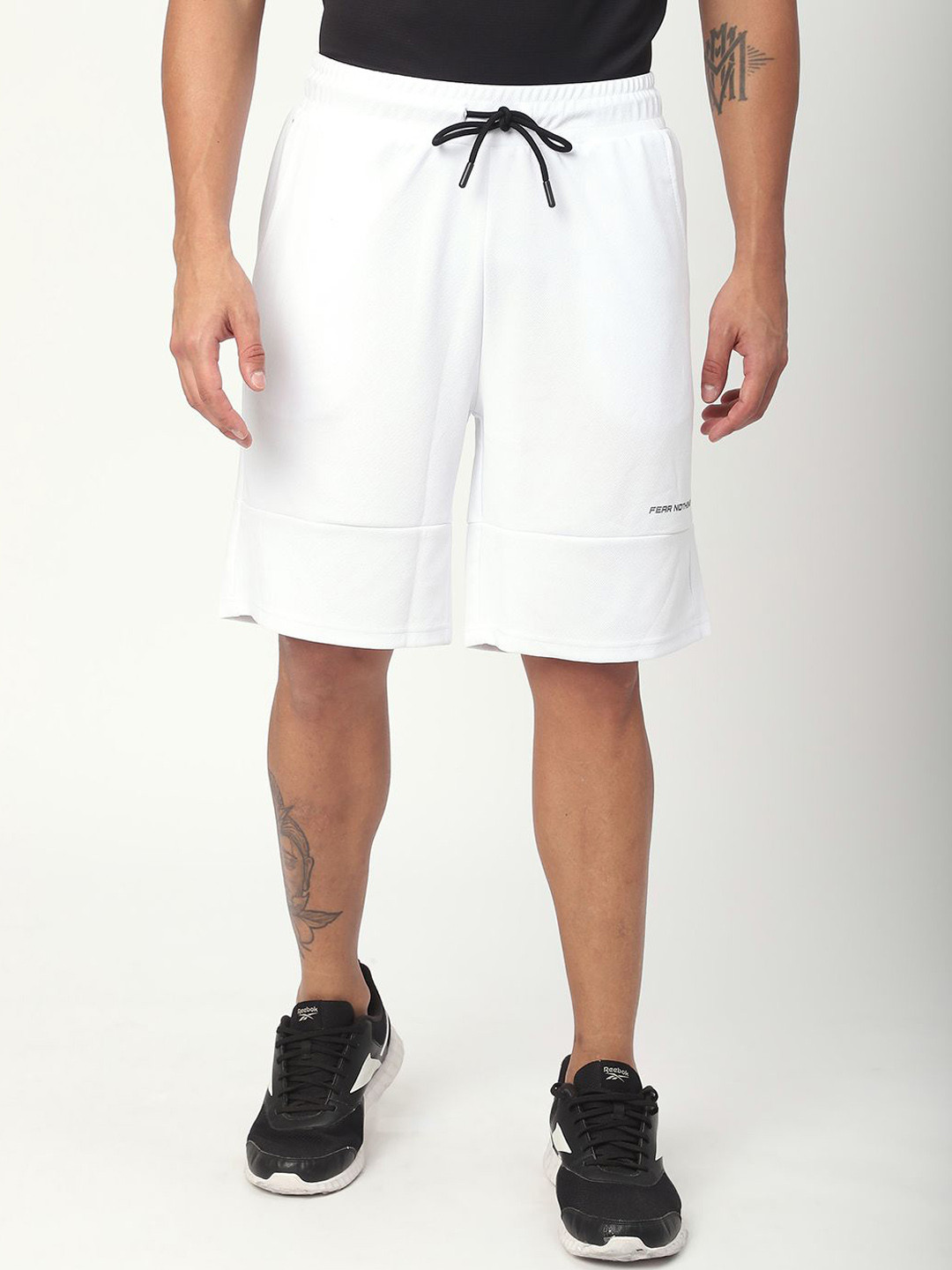 

R&B Men Regular Fit Mid-Rise Shorts, White