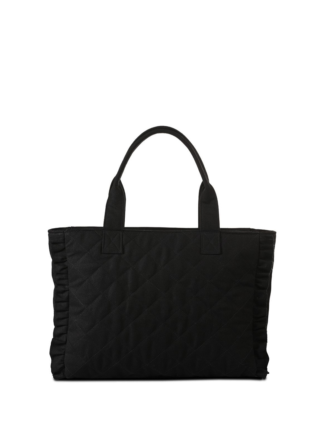 

earthbags Unisex Textured Structured Shoulder Bag, Black