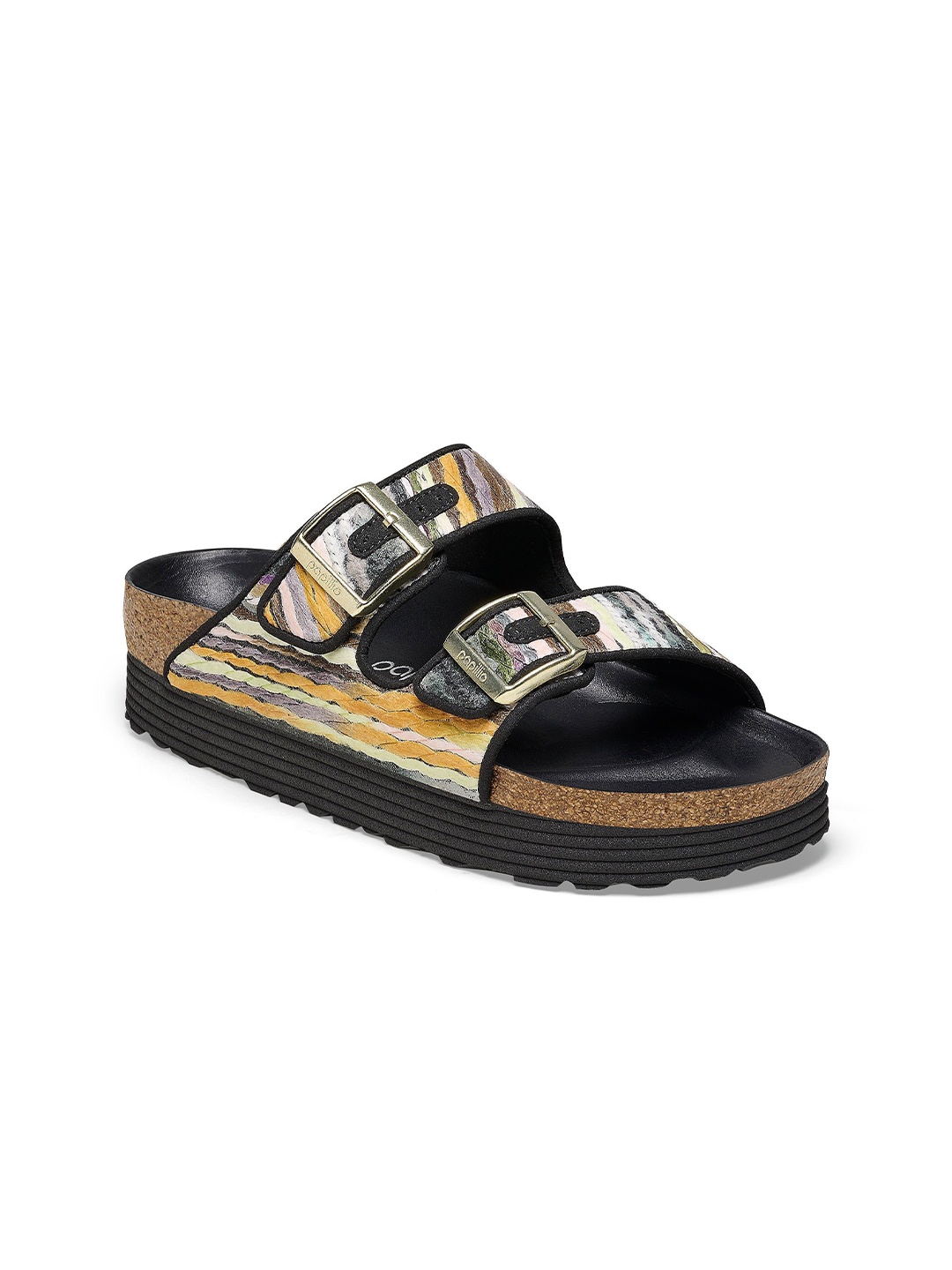

Birkenstock Arizona Platform Women Narrow Width Two Strap Sandals, Black