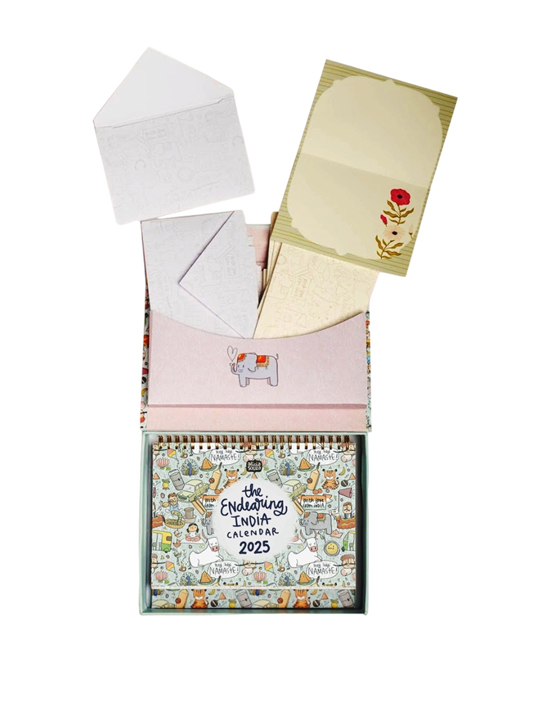 

Alicia Souza Green & Red Printed 2025 The Endearing India Desk Calendar