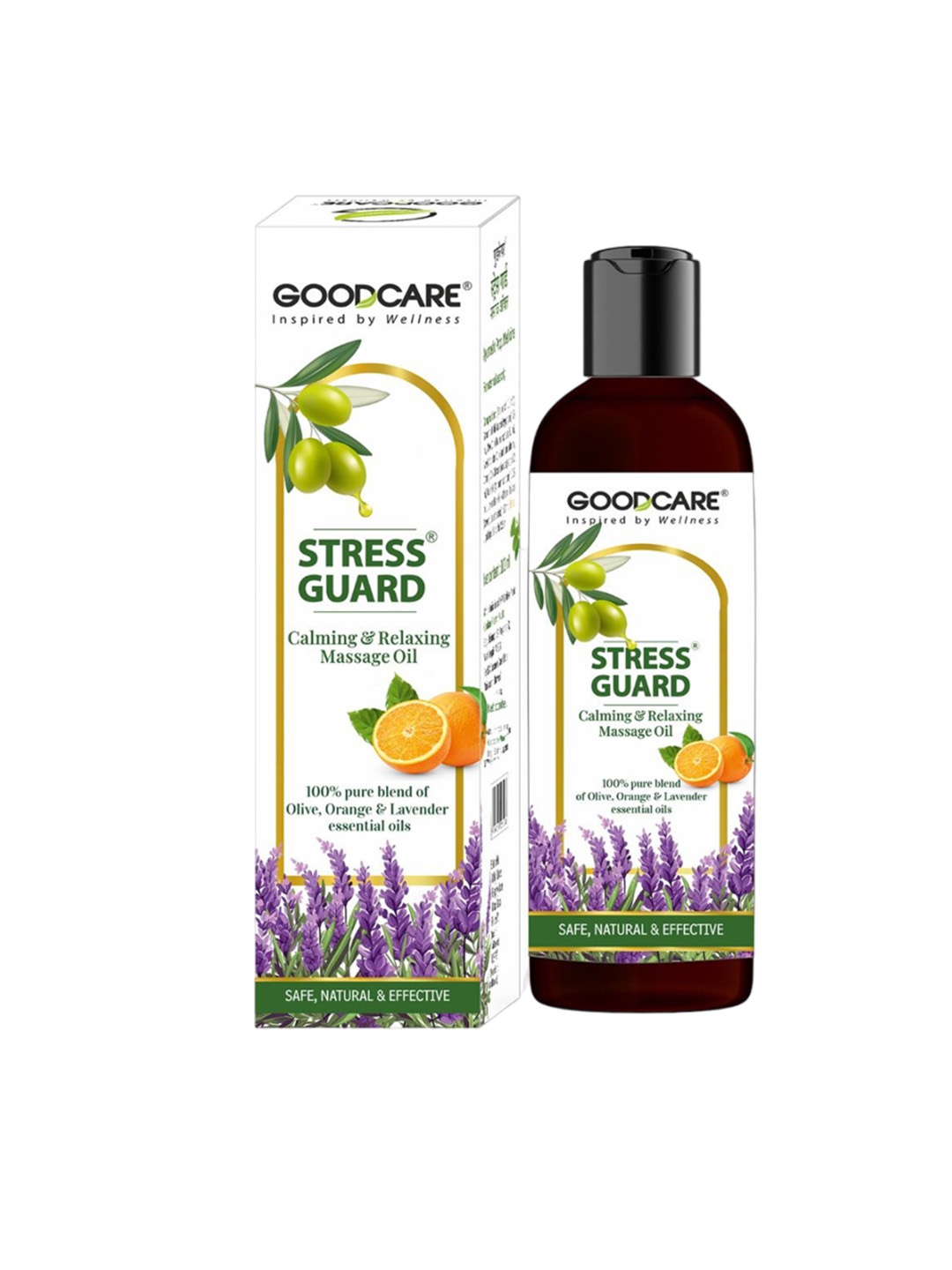 

GOODCARE Stress Guard Calming & Relaxing Massage Oil With Olive Oil - 100 ml, Yellow