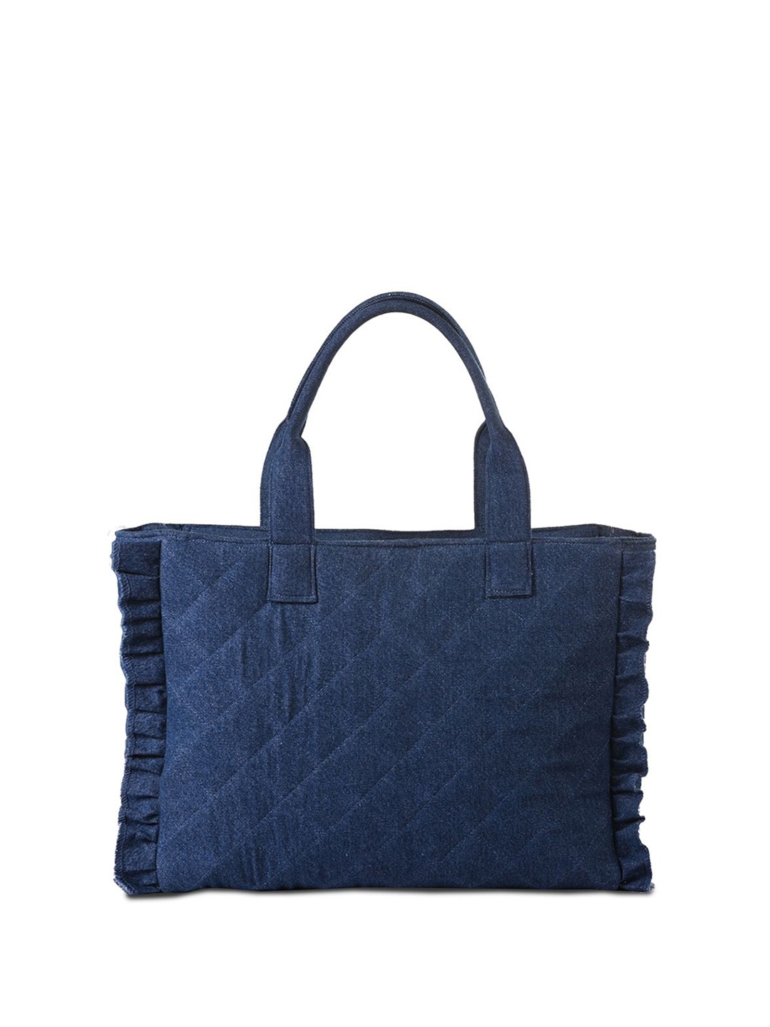 

earthbags Unisex Textured Structured Shoulder Bag, Blue