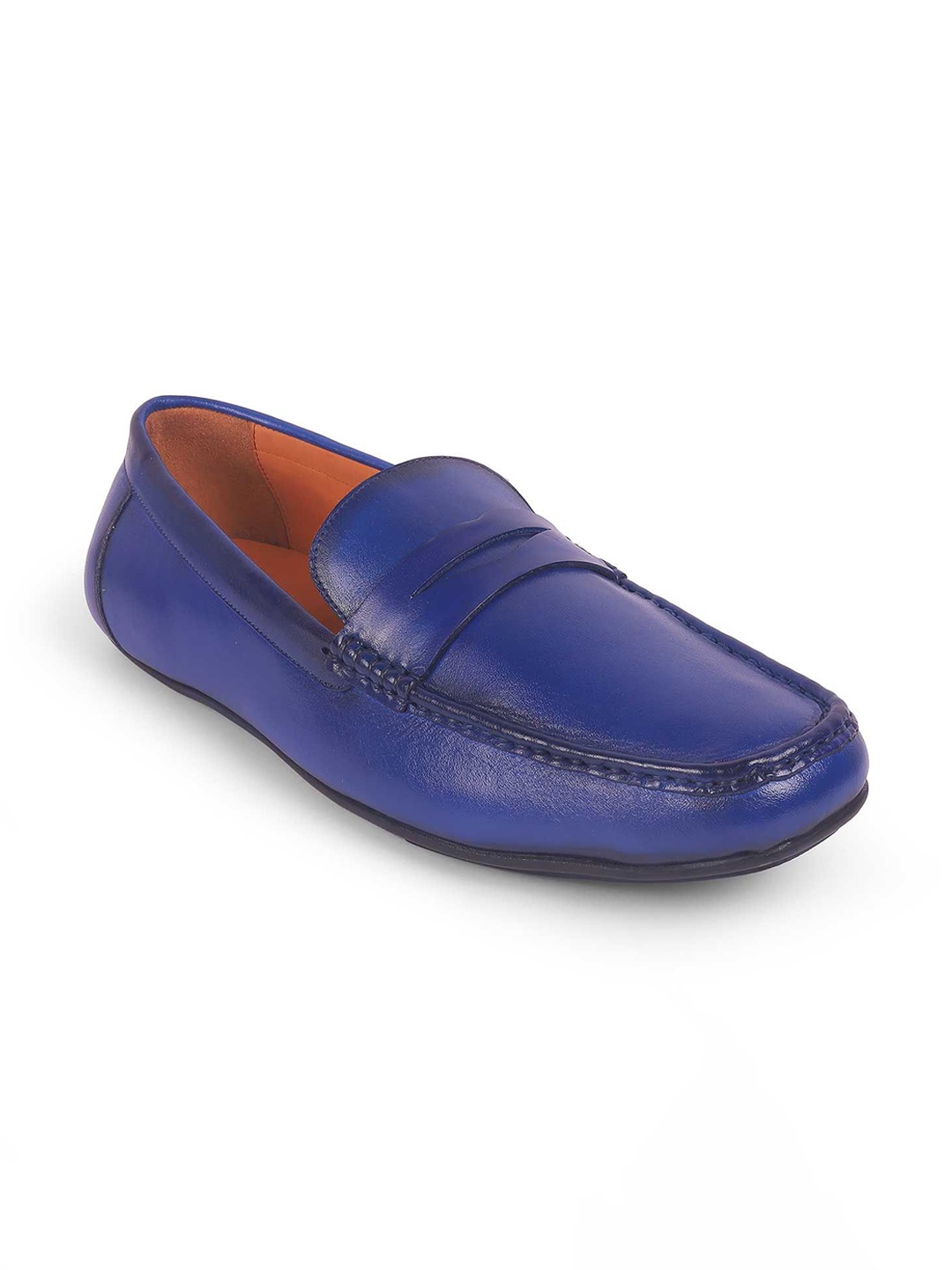 

Tresmode Men Leather Loafers, Blue