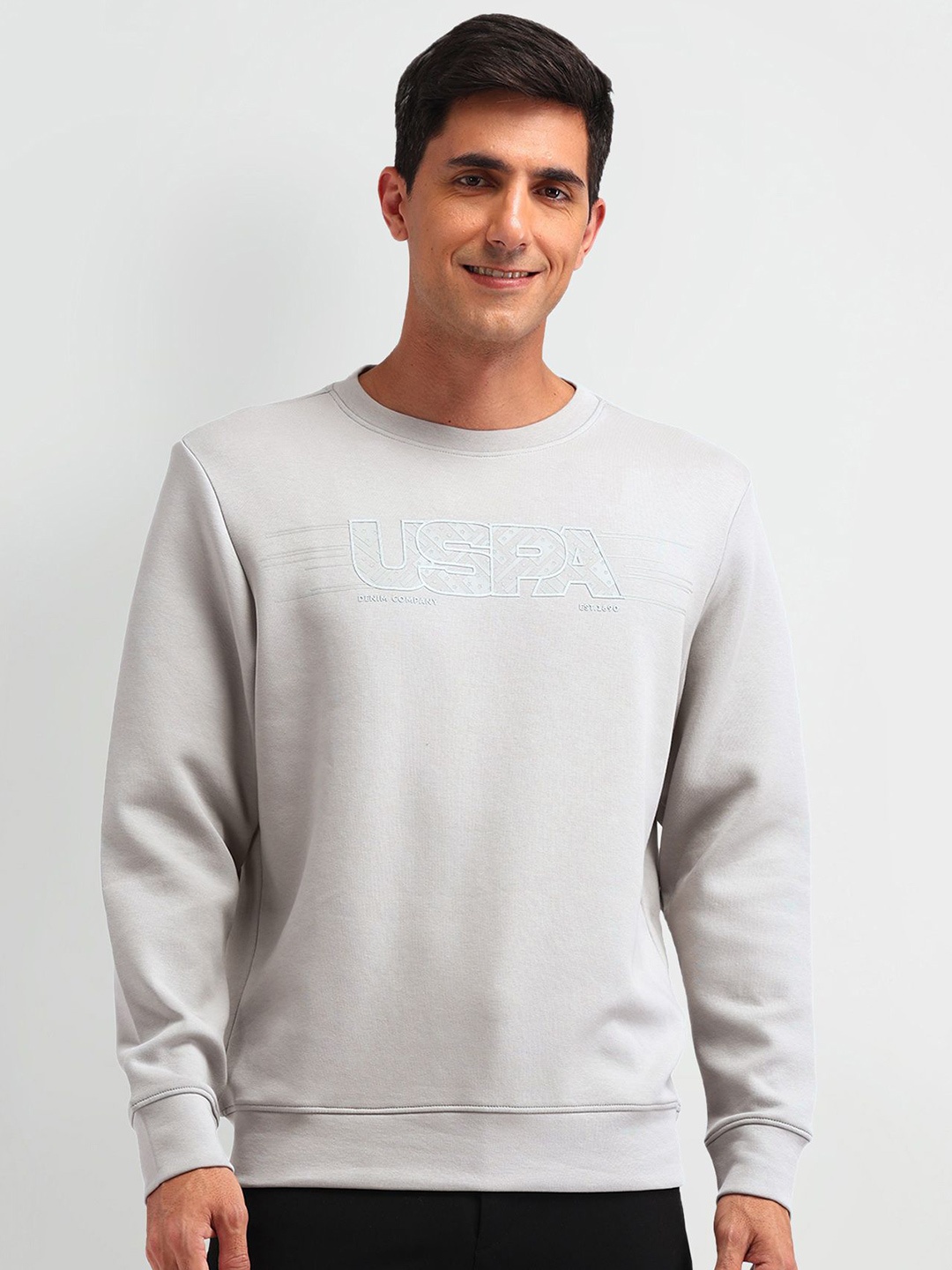 

U.S. Polo Assn. Denim Co. Men Long Sleeves Sweatshirt, Grey