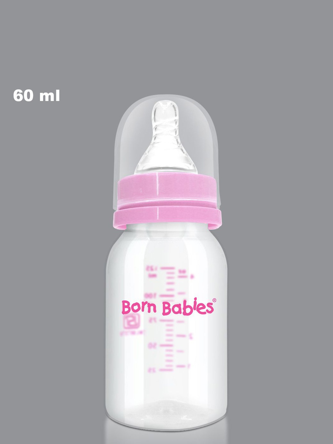 

Born Babies Kids 2Pcs Blue & Pink Printed Feeding Bottles