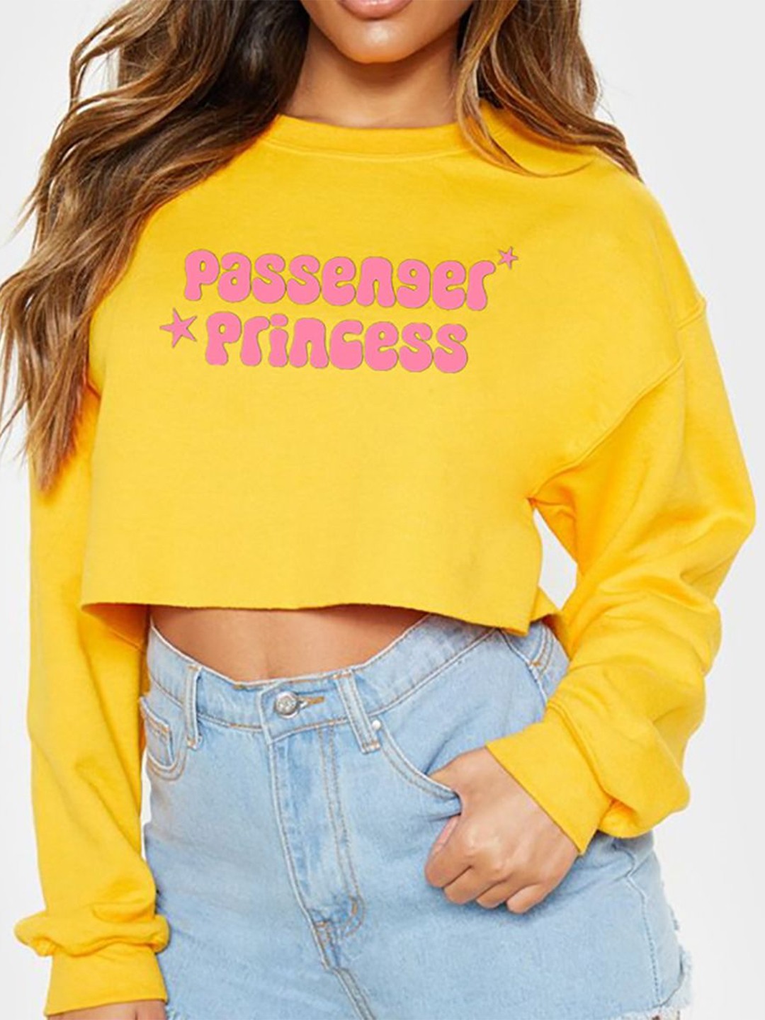 

StyleCast x Revolte Women Printed Crop Top, Yellow