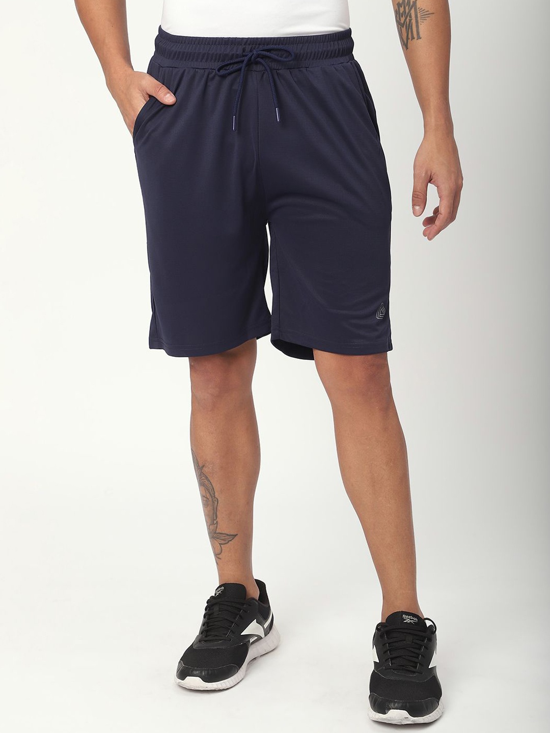 

R&B Men Printed Regular Fit Shorts, Blue