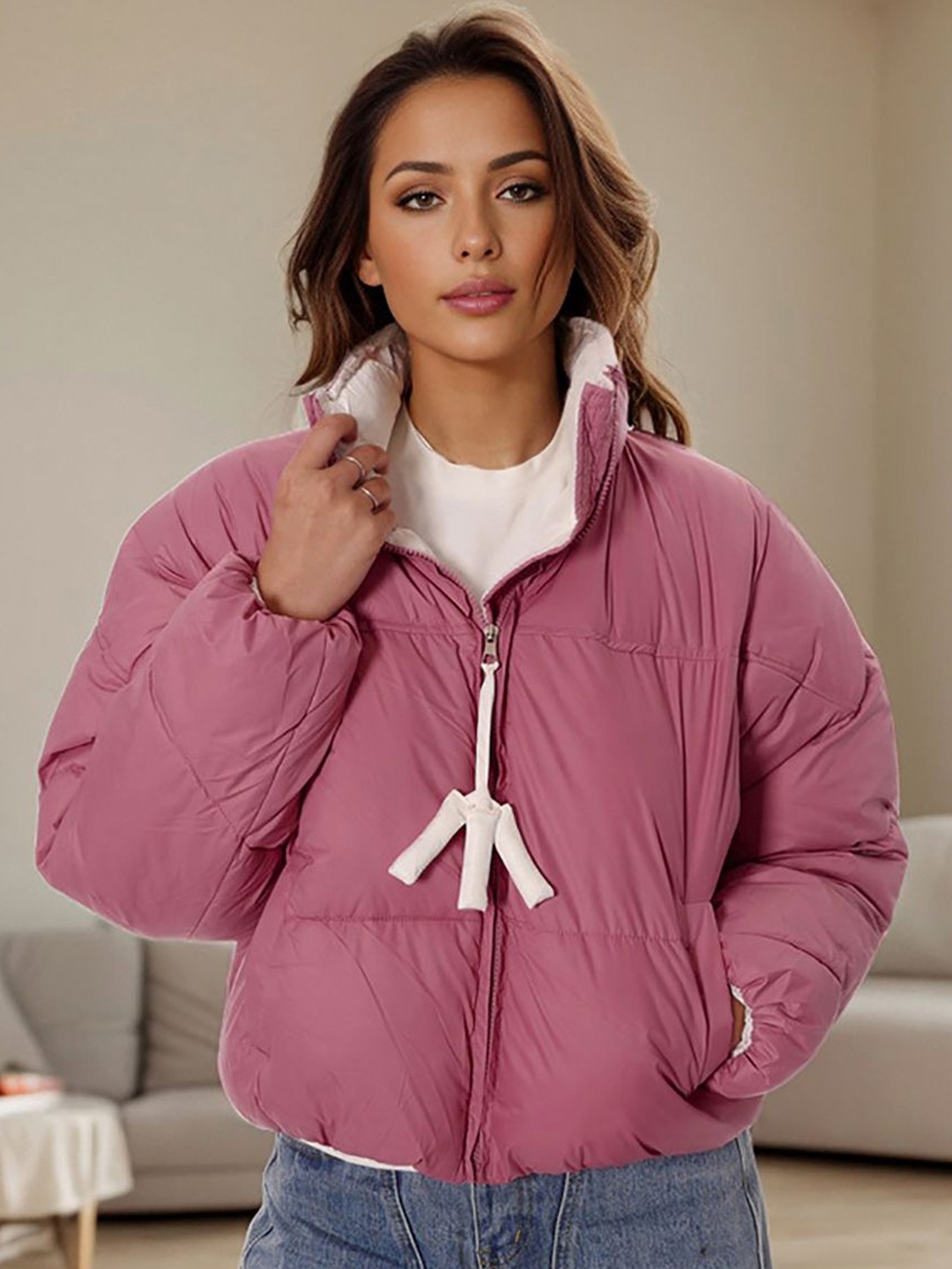 

StyleCast x Revolte Women Puffer Jacket, Pink